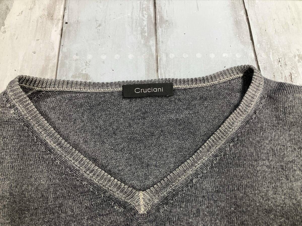 最終値下げ【新品同様】クルチアーニ　CRUCIANI Vネック　ブラウンM 中古・古着通販】Cruciani (クルチアーニ) Vネックニット ブラウン