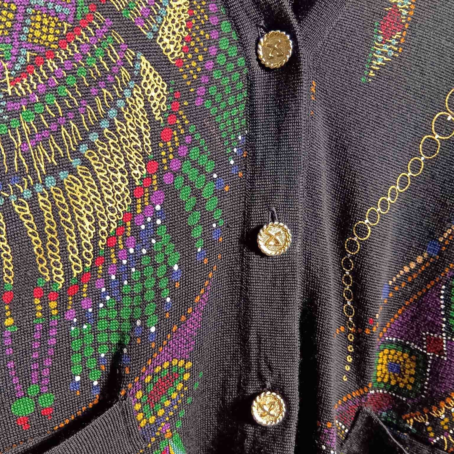 LEONALD レオナール カーディガン 総柄 花柄 Mサイズ [管理No