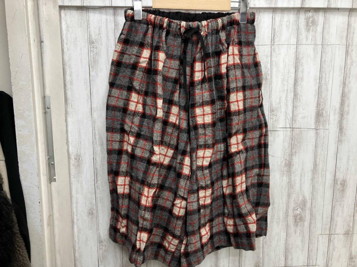 TRICOT COMME des GARCONS TH-P 015 ウールチェックパンツ グレーレッド パンツ