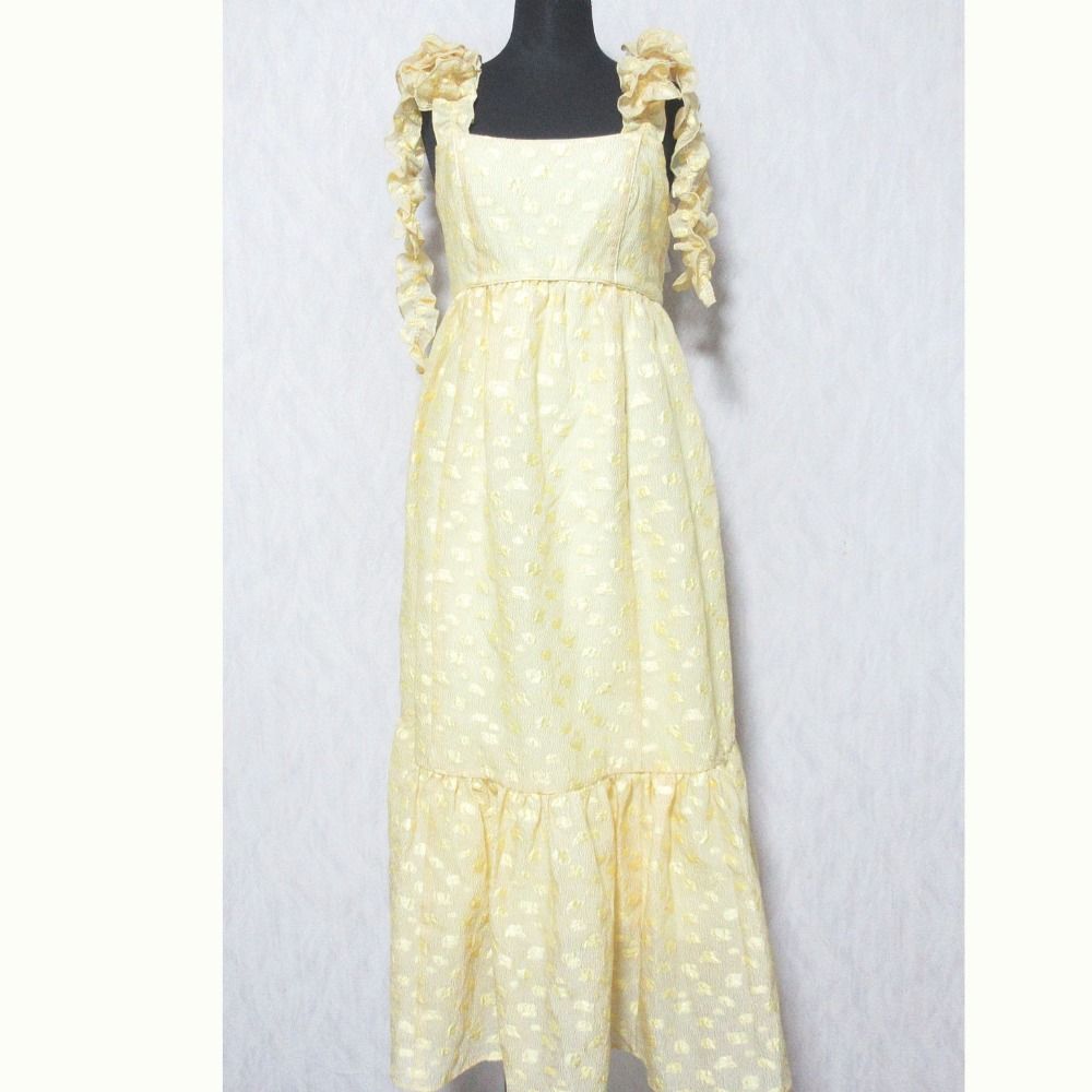 未使用 24SS SNIDEL スナイデル 肩リボンJQキャミワンピース ロング