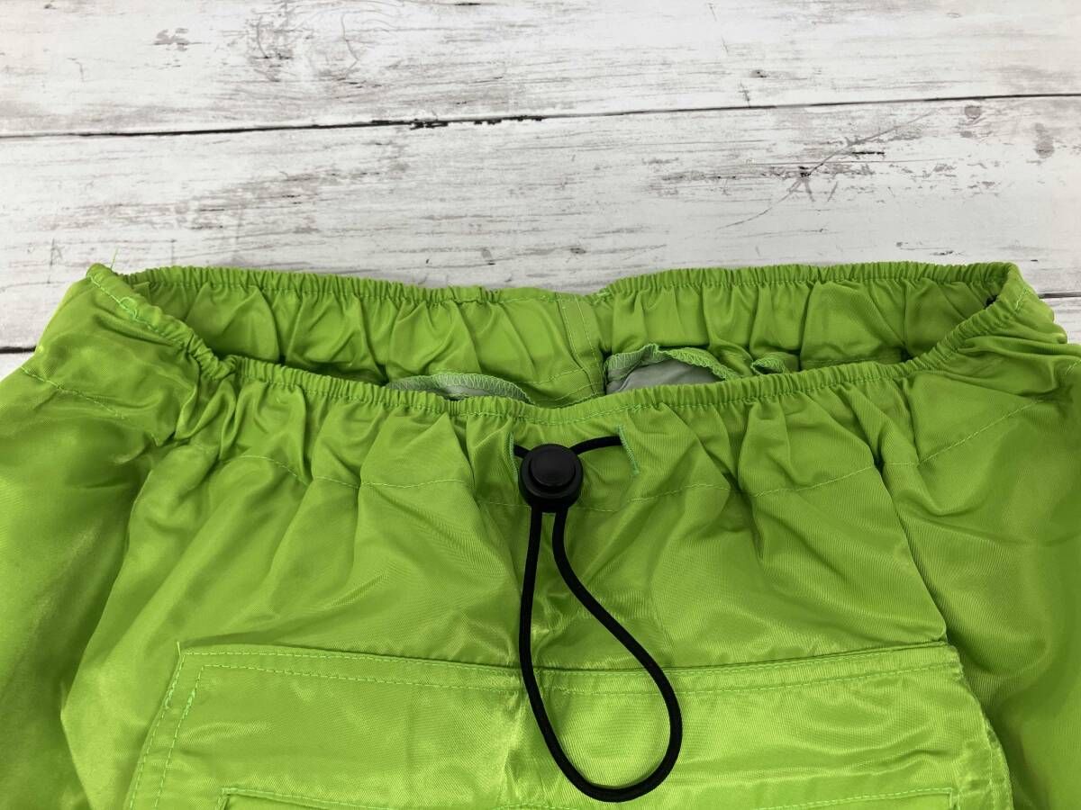  FOTUS フェトウス ロングスカート FSK-0401 ナイロン ライトグリーン×ブラック フレアスカート ロングスカート