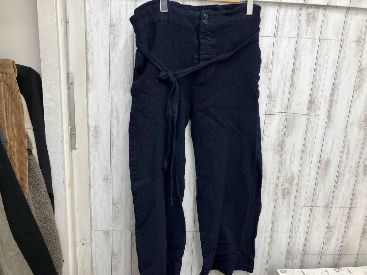 rope de chambre RK-P 015 ウールワイドパンツ ネイビー パンツ
