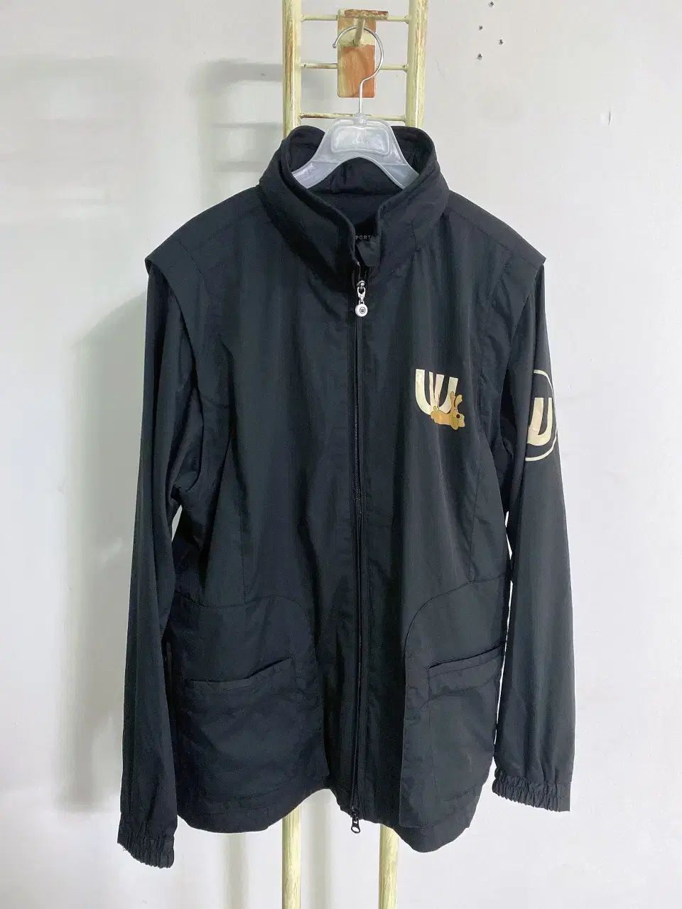 モンヴィンテージ 100 エムユースポーツ ゴルフ メンズ ビックロゴ ベスト ウィンドブレーカー ジャケット