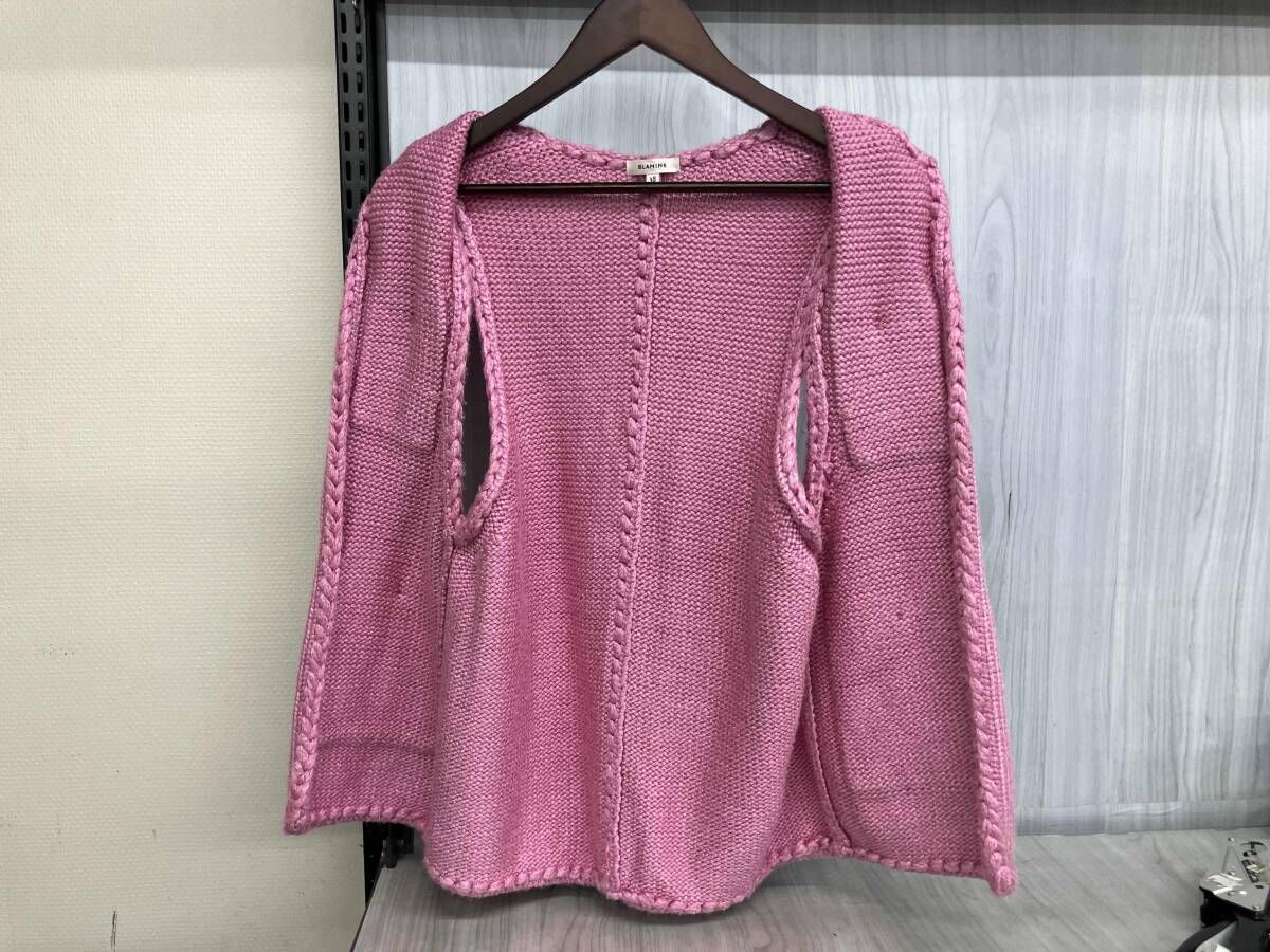 お値下げ可BLAMINK ブラミンクダウンベスト ピンク 38 撥水加工】ペプラムフリルタフタダウンベスト(90~150cm)(90cm ピンク