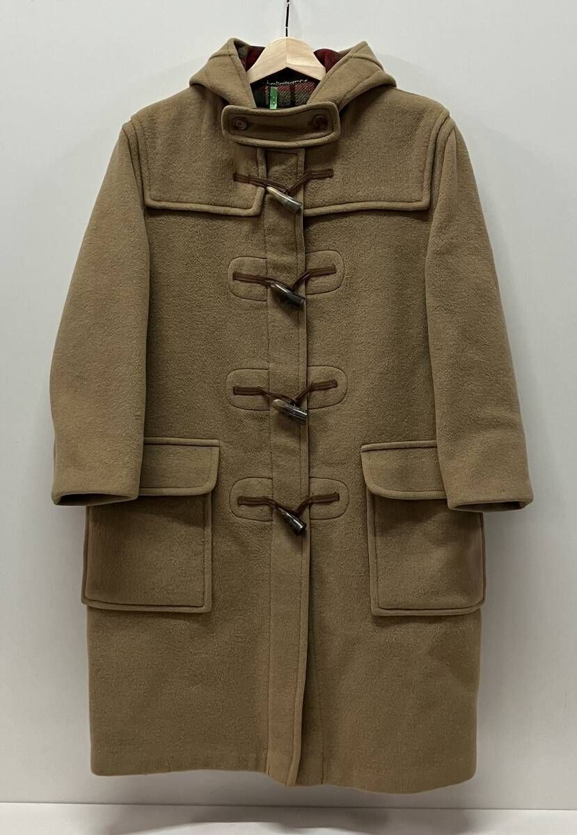 Brooks Brothers ブルックス ブラザーズ ダッフルコート 80 S ダッフル チェック ジップ サイズ34 ブラウン 毛 英国製