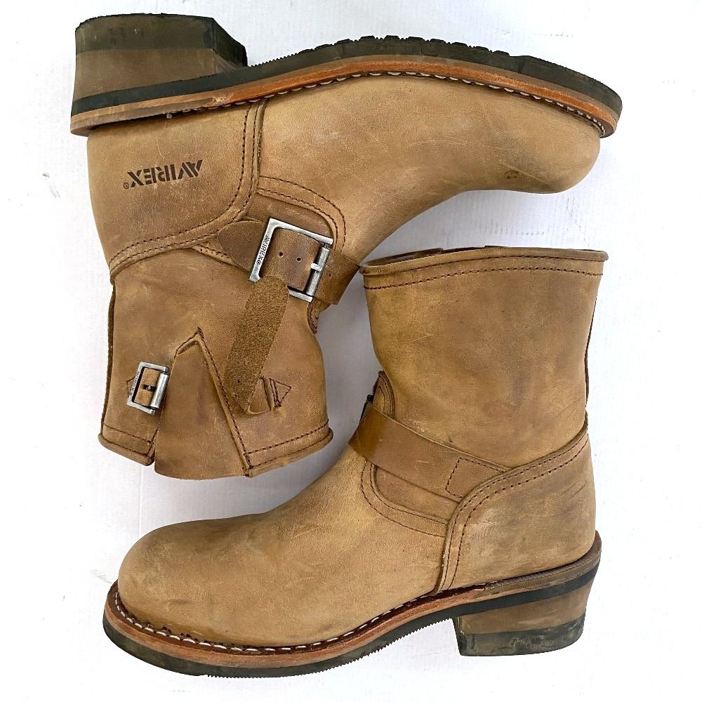03w22901 AVIREX アヴィレックス エンジニアブーツ ベージュ 25.0cm