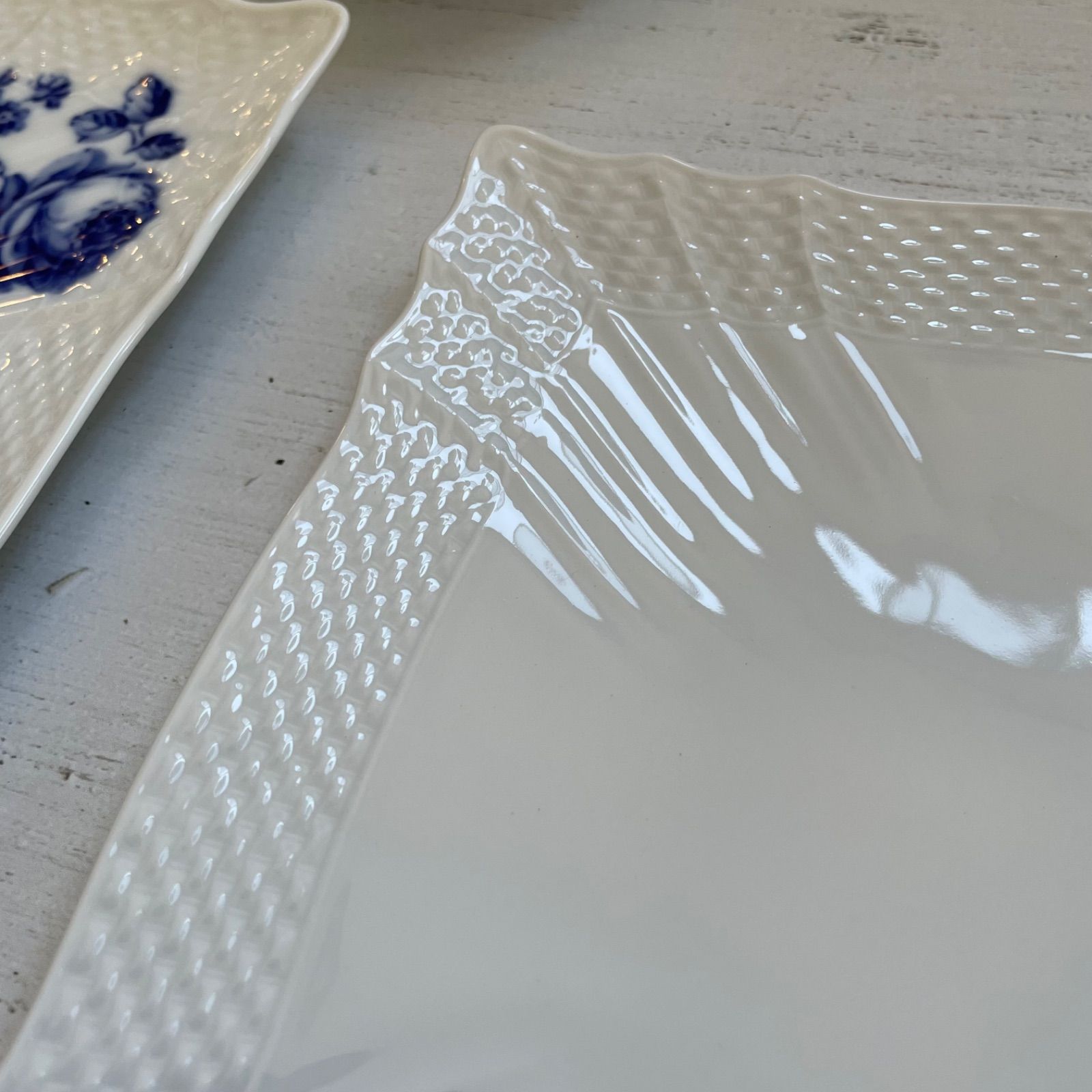 新品 ブランド箱入りリチャードジノリ ローズブルースクエア皿1枚＋