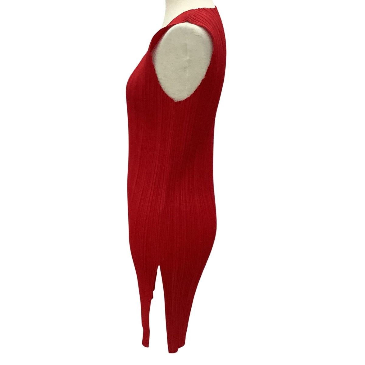 ISSEY MIYAKE イッセイミヤケ PLEATS PLEASE ノースリーブカットソー SIZE 3 PP 63-JK 202 レッド