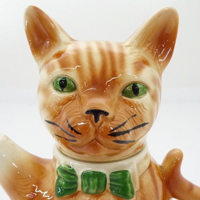 Tony Wood トニーウッドスタジオ 猫ティーポット 茶トラ 426-C 344