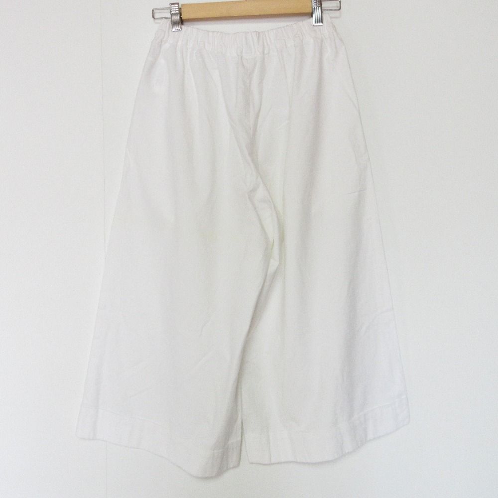 【中古】コムデギャルソン AD2019 ワイドパンツ イージー クロップド丈 ウエストゴム チェック柄 XS 赤 レッド 白 良品 AD2019 COMME des GARCONS コムデギャルソン イージーウエスト