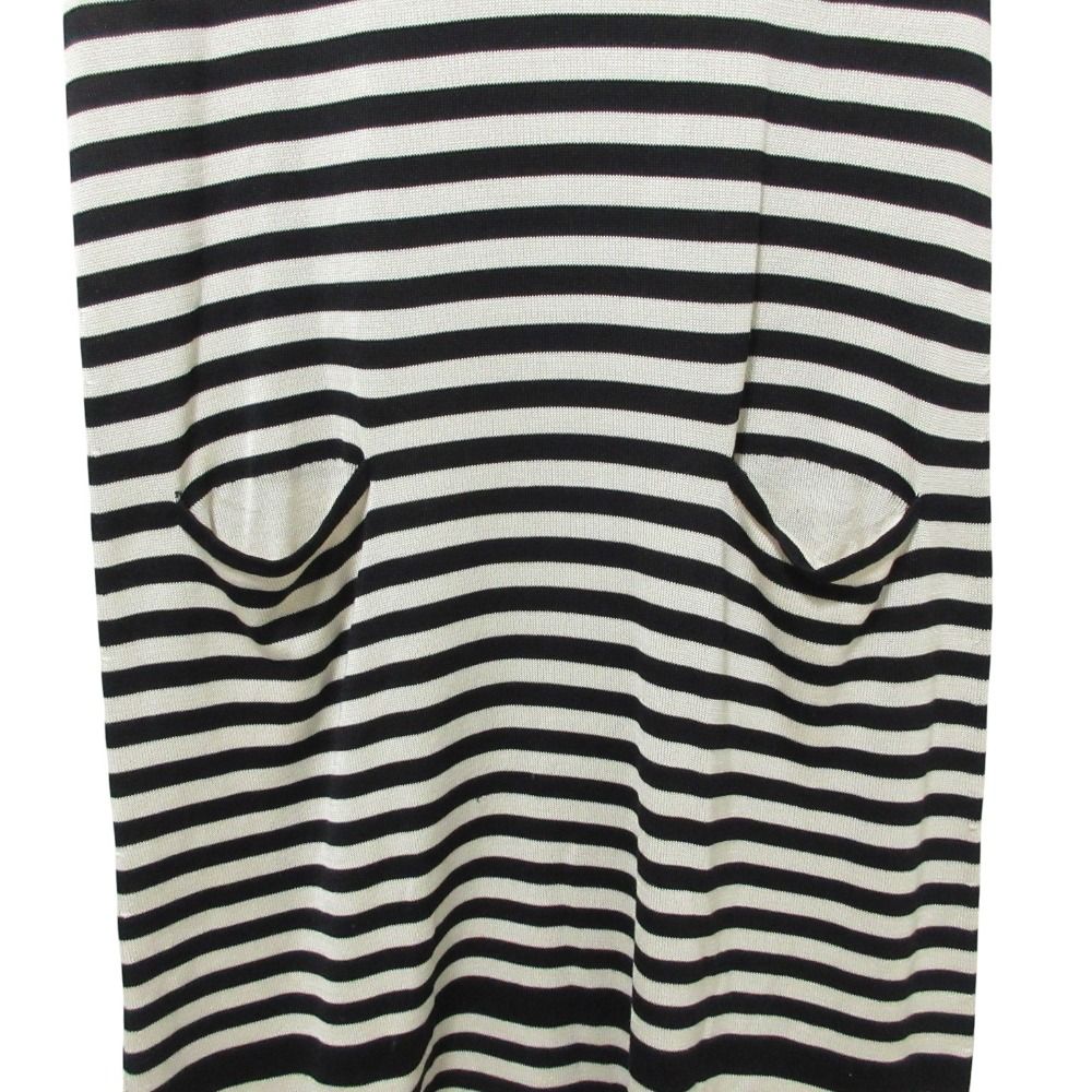 美品 S Max Mara エスマックスマーラ フード付きボーダーシルクニット