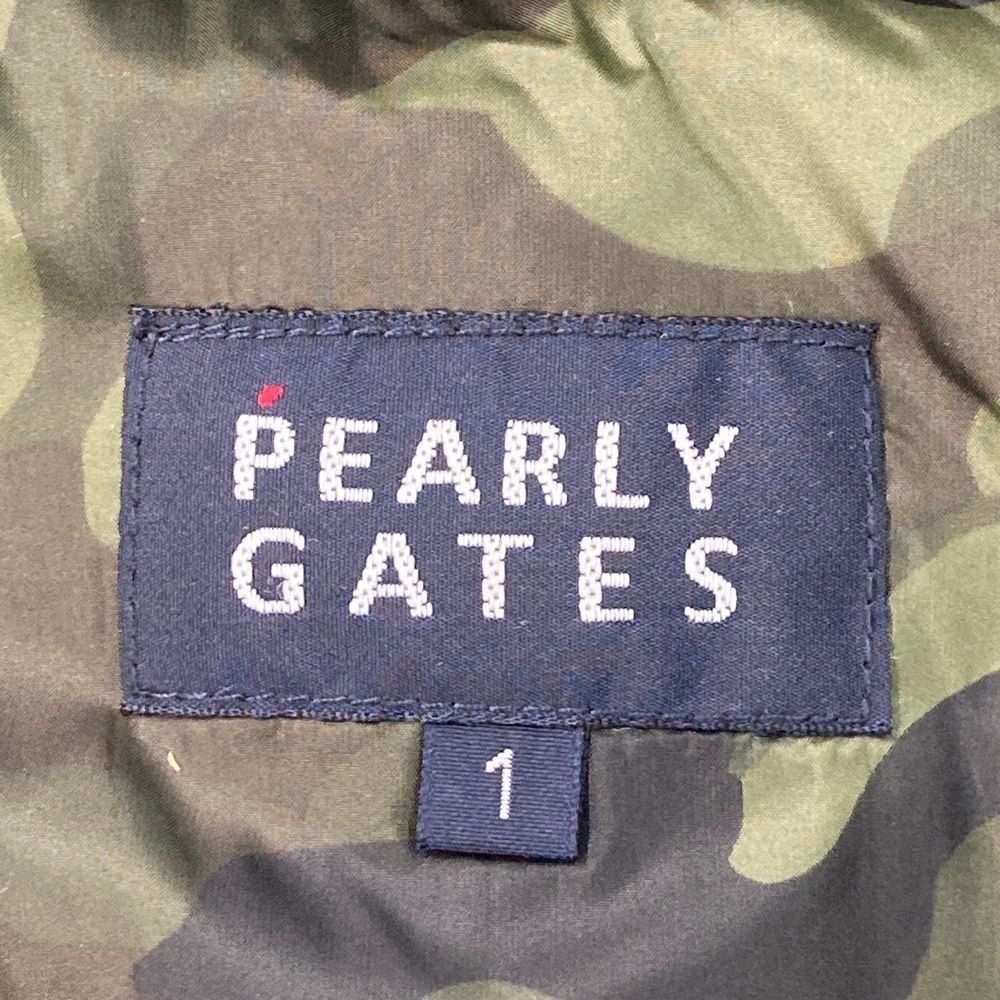 サイズ：1 PEARLY GATES パーリーゲイツ ダウンベスト カモフラ柄