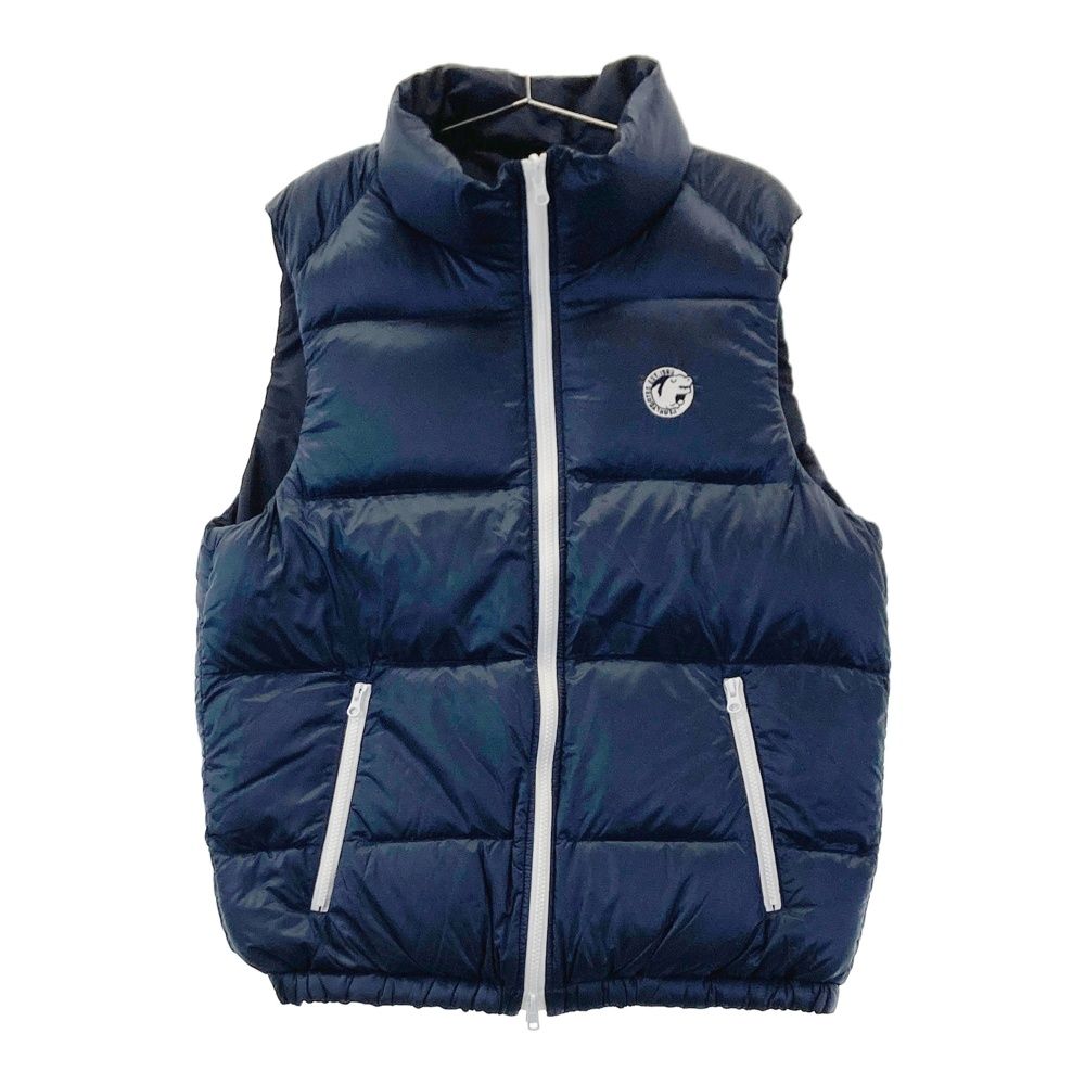 PEARLY GATES ネイビー ダウンベスト サイズ2 超美品】パーリーゲイツ ダウンベスト ネイビー ボーダー地模様 メンズ