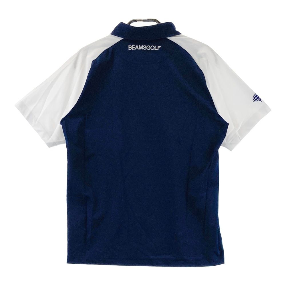 サイズ M BEAMS GOLF ビームスゴルフ 半袖ポロシャツ ネイビー系 ゴルフウェア メンズ ストスト