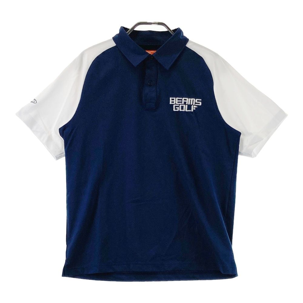サイズ M BEAMS GOLF ビームスゴルフ 半袖ポロシャツ ネイビー系 ゴルフウェア メンズ ストスト