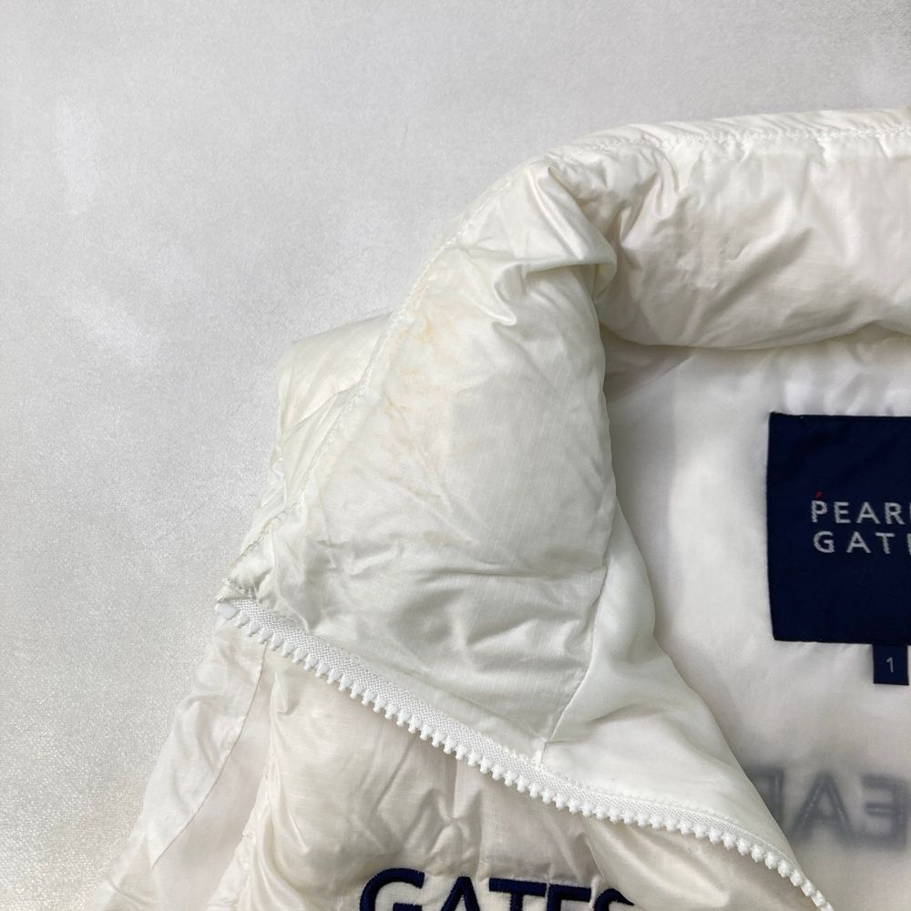 サイズ：1 PEARLY GATES パーリーゲイツ ダウンベスト ロゴ ニコちゃん