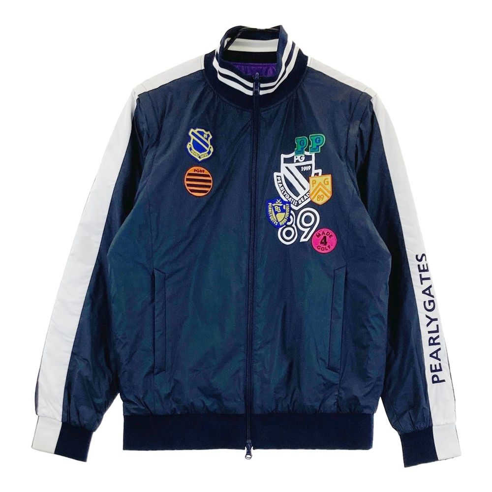 サイズ 4 PEARLY GATES パーリーゲイツ リバーシブル 2 WAY 中綿ジャケット ネイビー系 ゴルフウェア メンズ ストスト