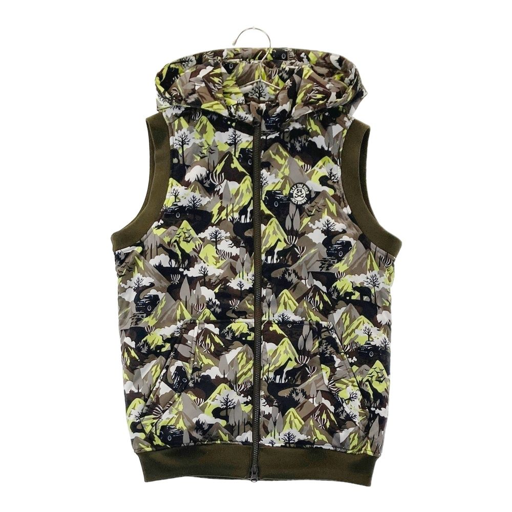 サイズ 1 JACK BUNNY ジャックバニー 2 WAY中綿ジップベスト サファリ柄 カーキ系 ゴルフウェア レディース ストスト