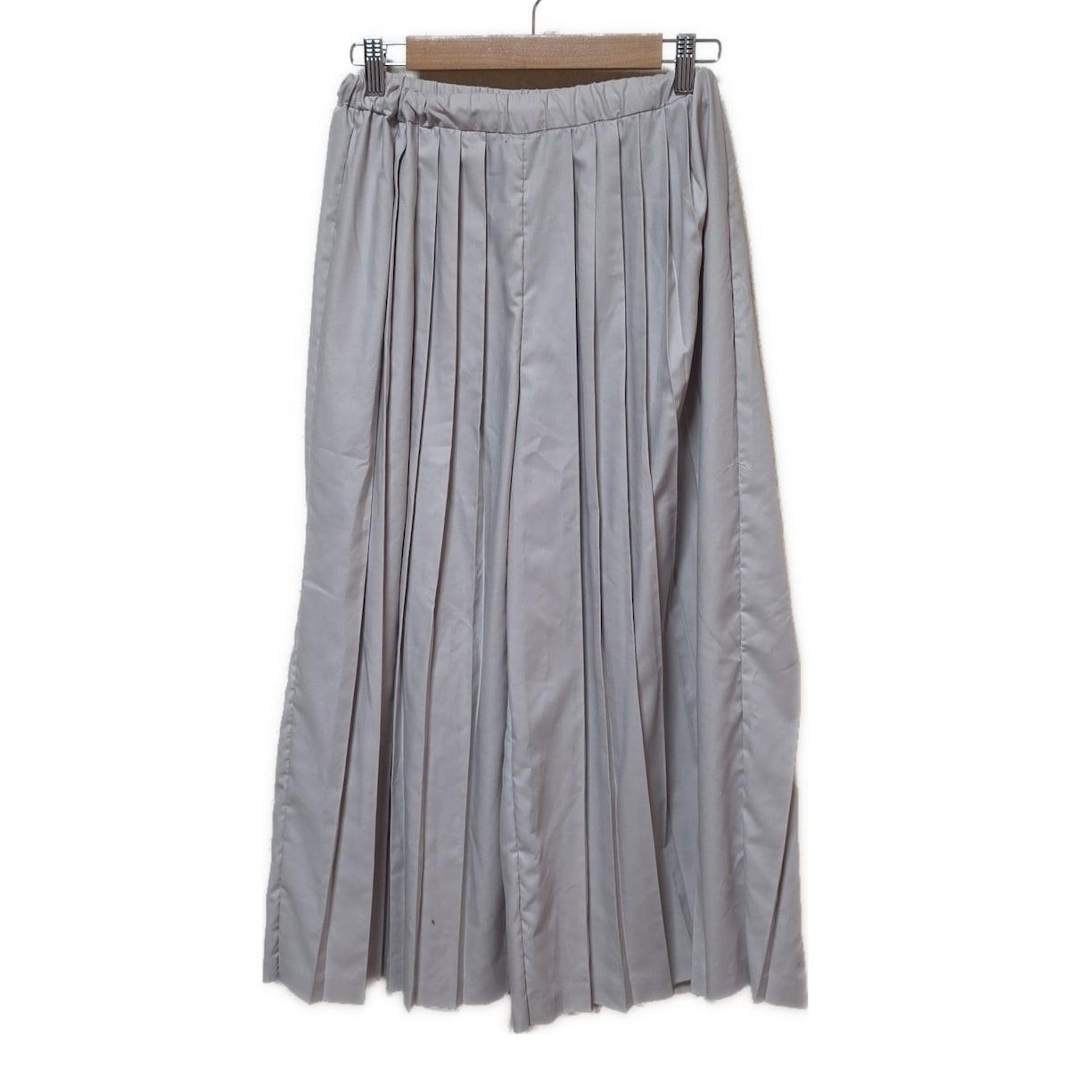 mizuiro ind ミズイロインド パンツ サイズ2 M レディース ベージュ クロップド 半端丈 ウエストゴム プリーツ