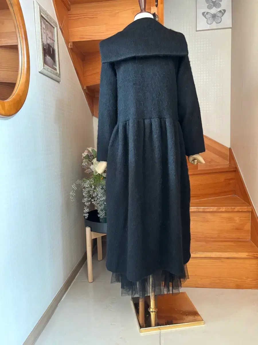  ブラック ウール ロング コート eun ロングコート ジャケット アウター