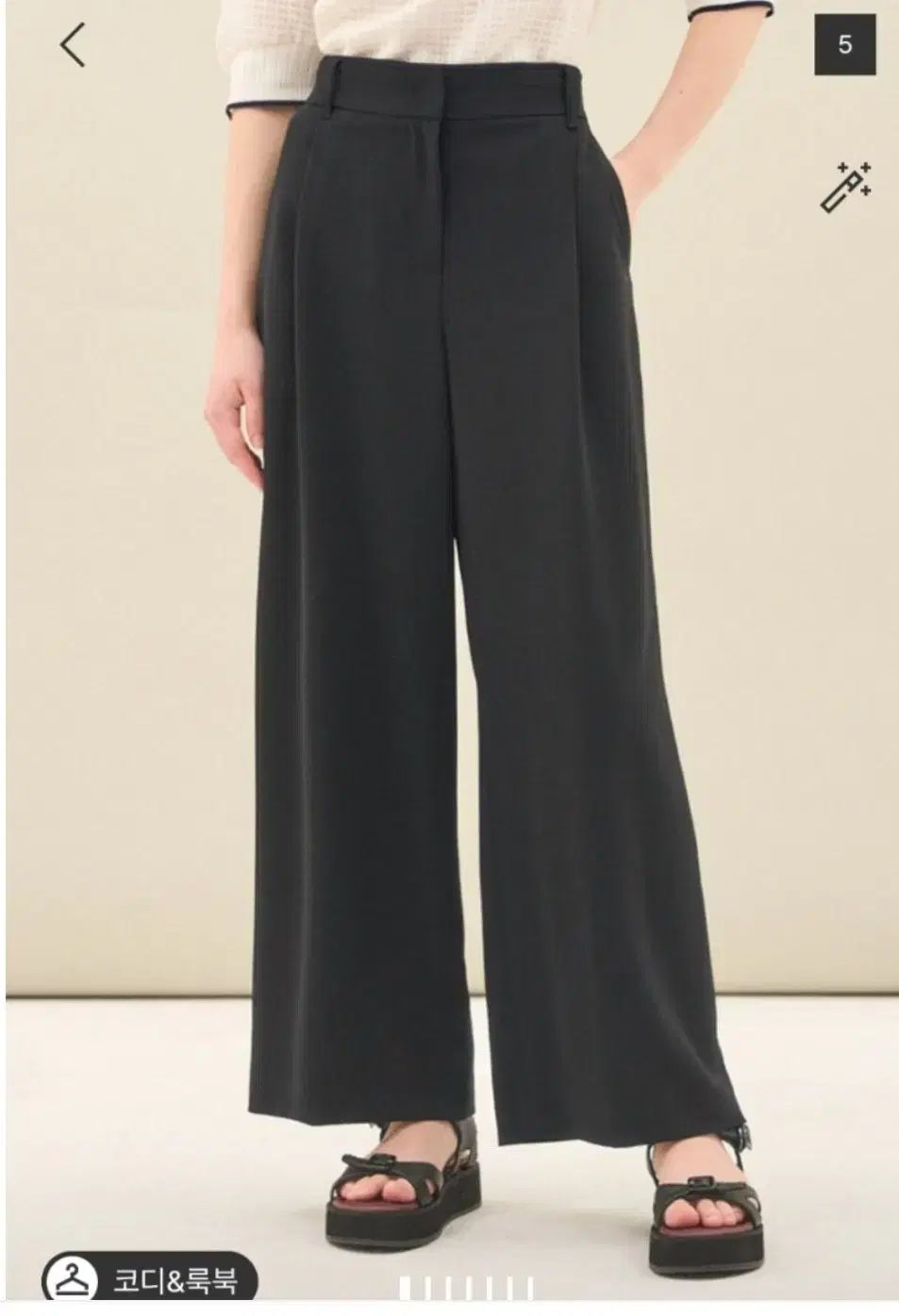 ハンサム SJSJ 2025 ワンタック ワイドパンツ 64-