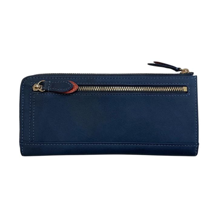 アトリエヒロ Atelier HIRO 藍染 L字ファスナー 長財布 AH-123 藍色