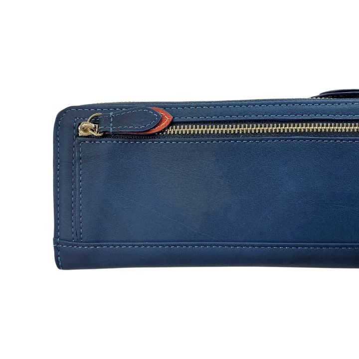  アトリエヒロ Atelier HIRO 藍染 L字ファスナー 長財布 AH-123 藍色 長財布 小物