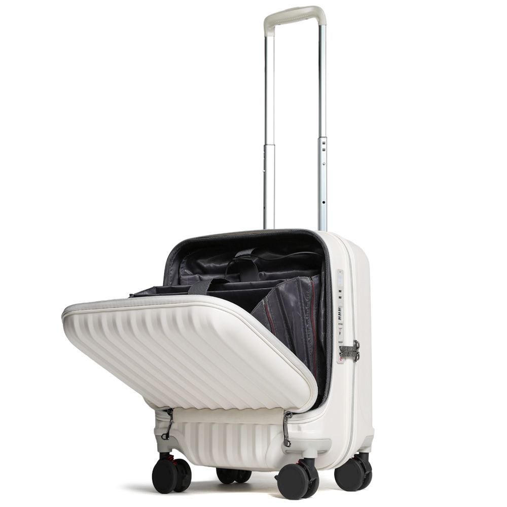 スーツケース S MAXサイズ キャリーケース キャリーバッグ 機内持ち込み 機内持込 フロントオープン 40 L 小型 静音 ドリンクホルダー USB充電ポート ダブルキャスター 着脱式 ストッパー ビジネス Proevo プロエボ 10006 E 〇