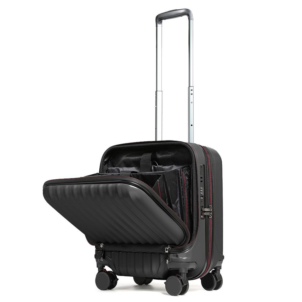 スーツケース Sサイズ キャリーケース キャリーバッグ 機内持ち込み 機内持込 フロントオープン 37 L 小型 静音 ダブルキャスター ドリンクホルダー USB充電ポート 着脱式 ストッパー ビジネス 10013 Ea Proevo プロエボ