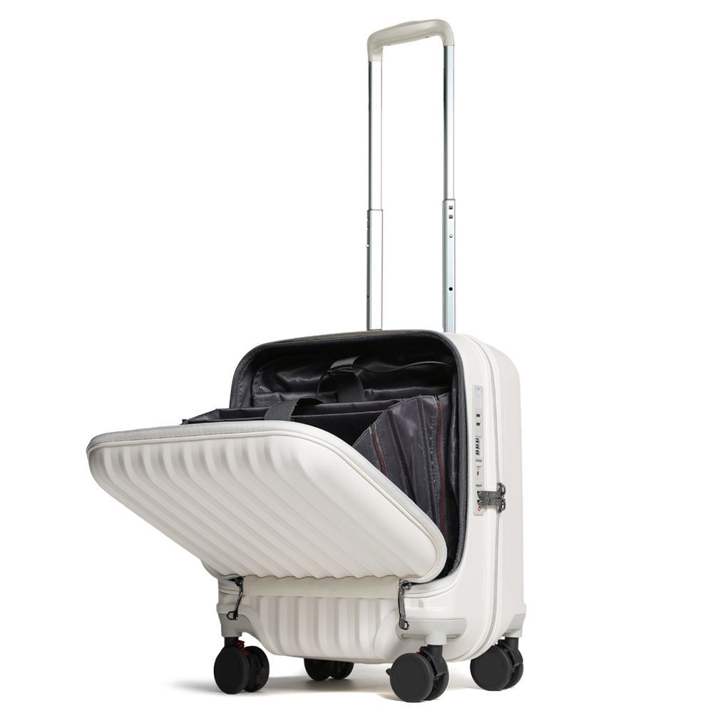 スーツケース Sサイズ 機内持ち込み TSAロック付き フロントオープン 37 L ドリンクホルダー USB充電ポート 着脱式キャスター キャリーケース キャリーバッグ Proevo プロエボ 10013 E 〇