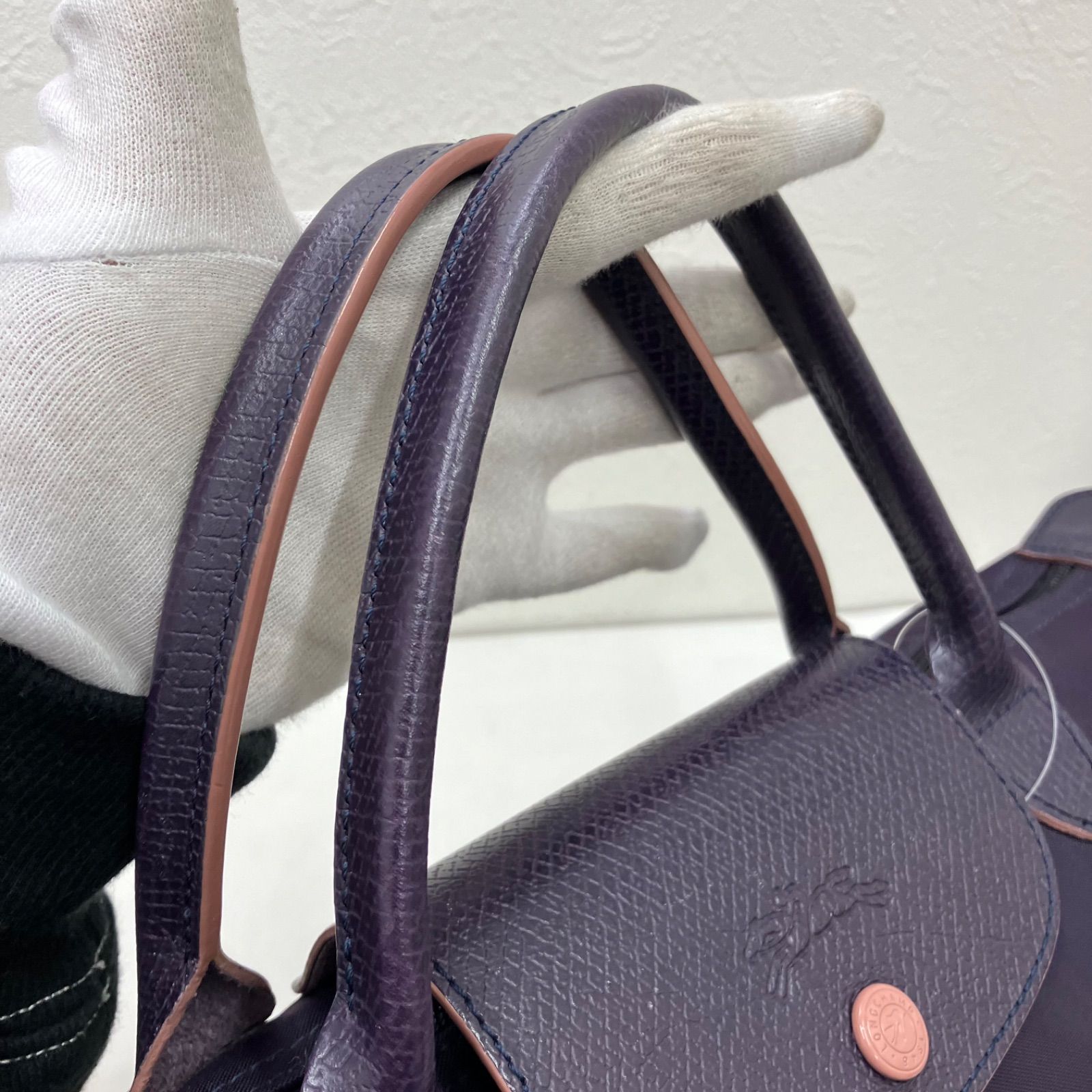 2点セット！ロンシャン ル・プリアージュ・クラブ リュック＆ハンドバッグS 紺 7674 LONGCHAMP ロンシャン ハンドバッグ ルプリアージュ パープル系