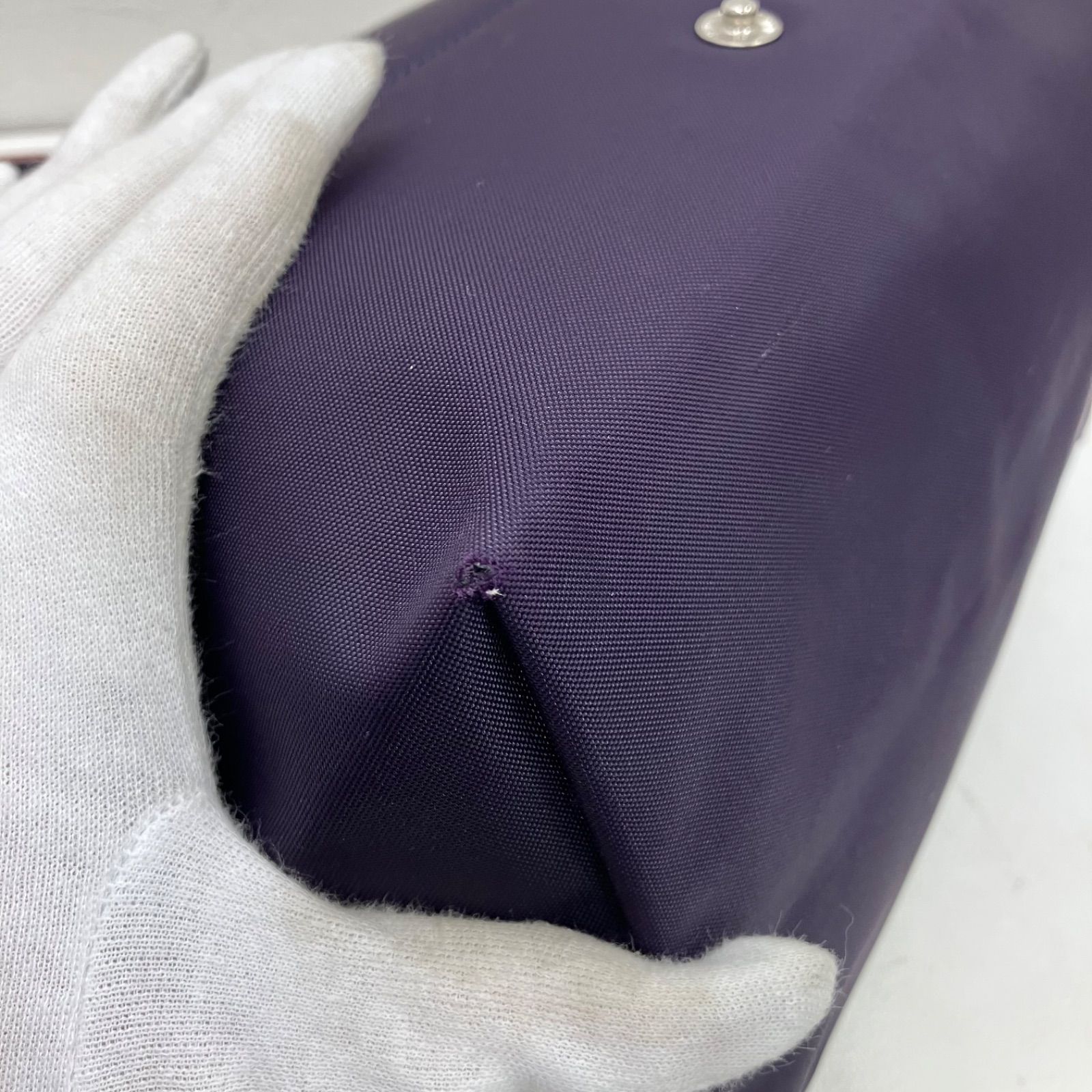 7674 LONGCHAMP ロンシャン ハンドバッグ ルプリアージュ パープル系 