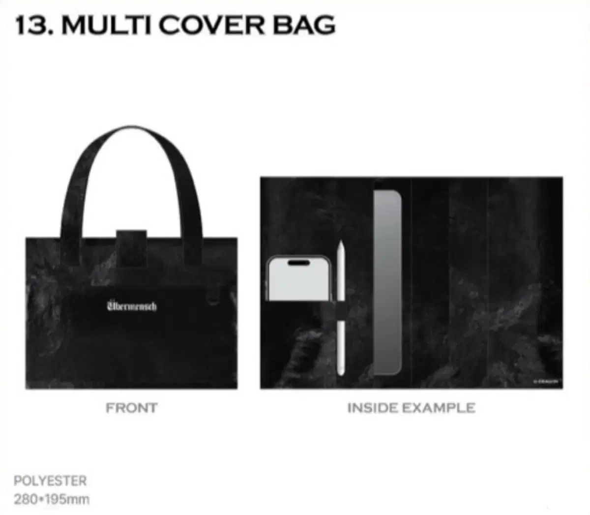 G-DRAGON ジードラゴン ウィーバーメンシュ コンサート MD マルチ カバー バッグ