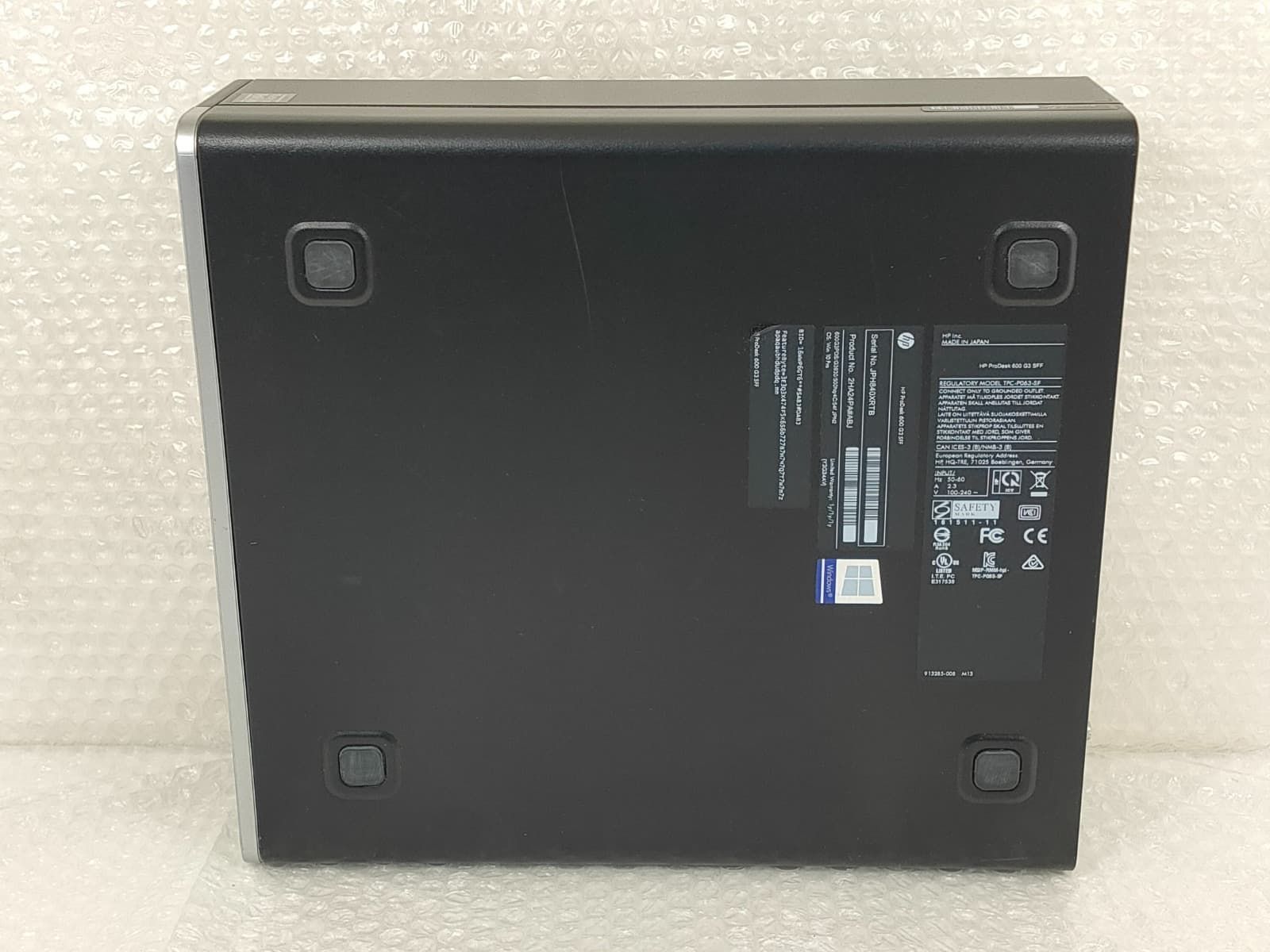 HP ProDesk 600 G3 SFF Celeron G3930/8GB/HDD 1TB/Windows11 中古