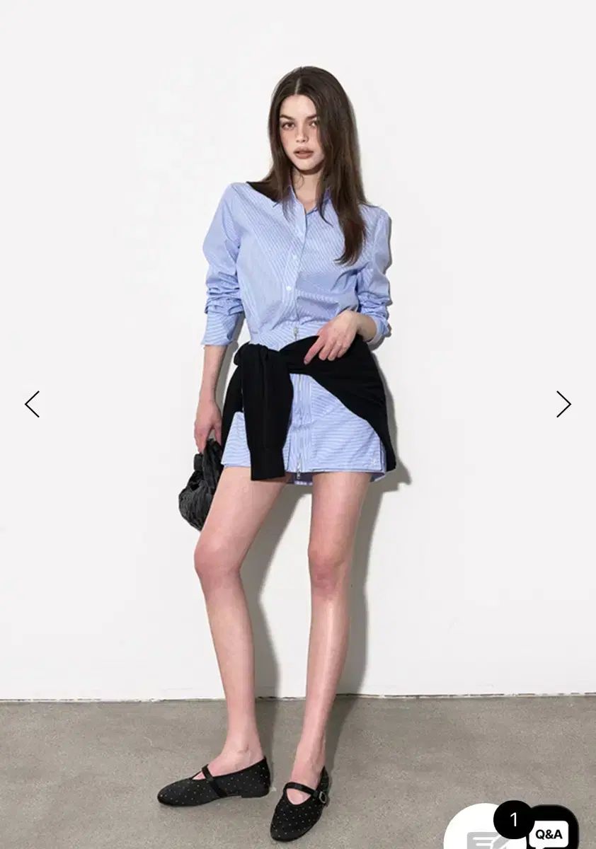 ムーン moont 린ダ シャツ スカート セットアップ - ストライプ