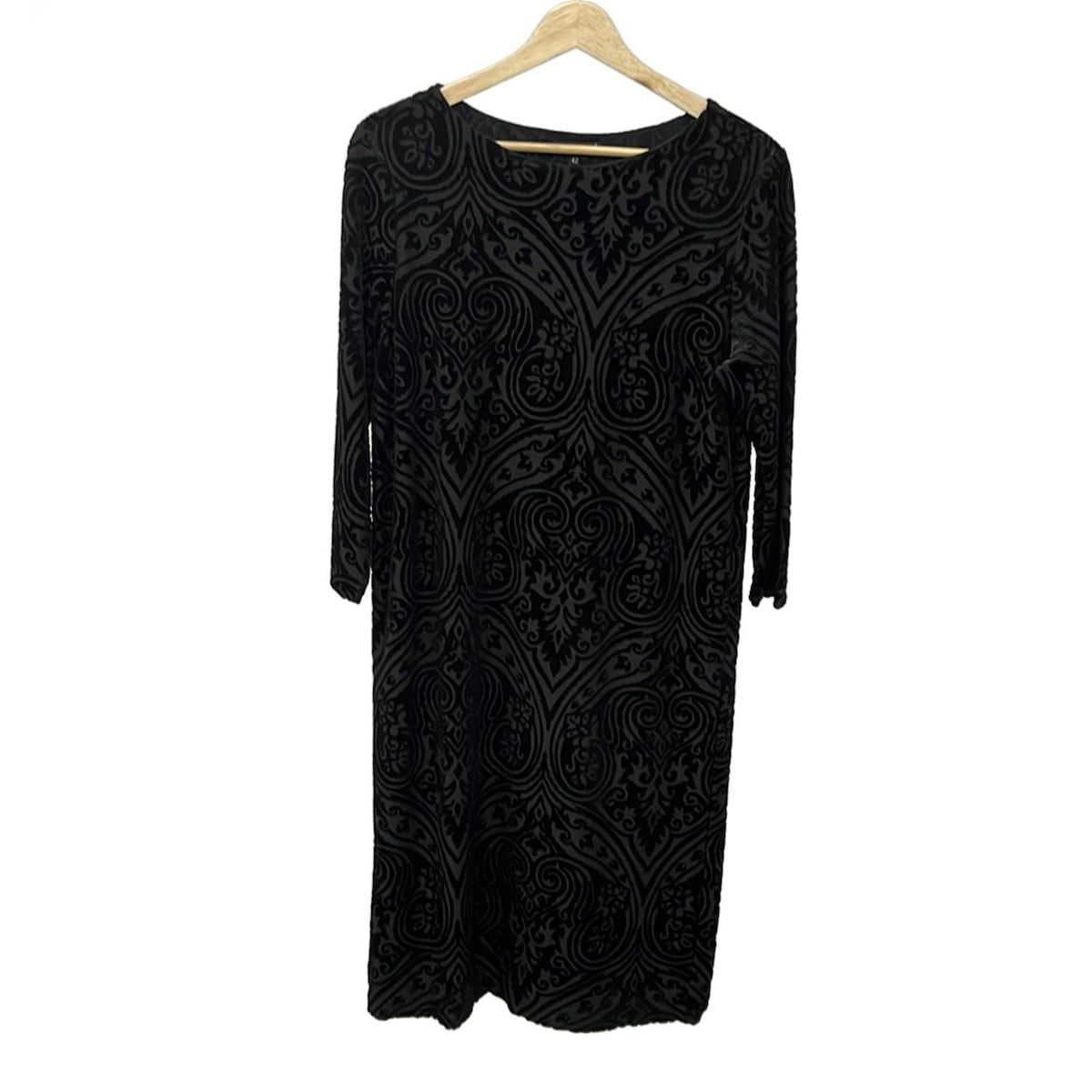 ETRO(エトロ) ワンピース サイズ42 M レディース - 黒 七分袖/ひざ丈