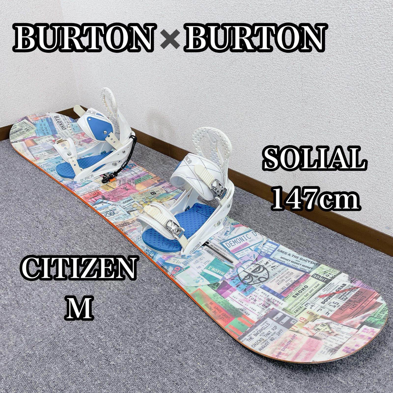 BURTON × SOLIAL 147 cm CITIZEN スノボー セット
