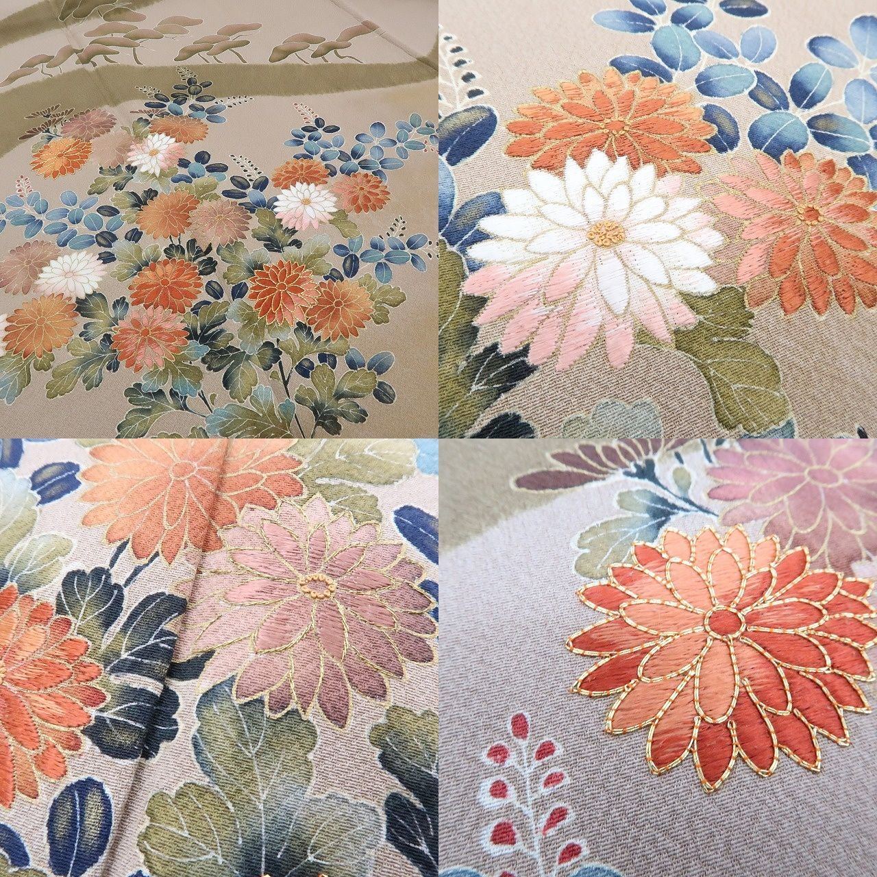 染一つ紋 手描き友禅