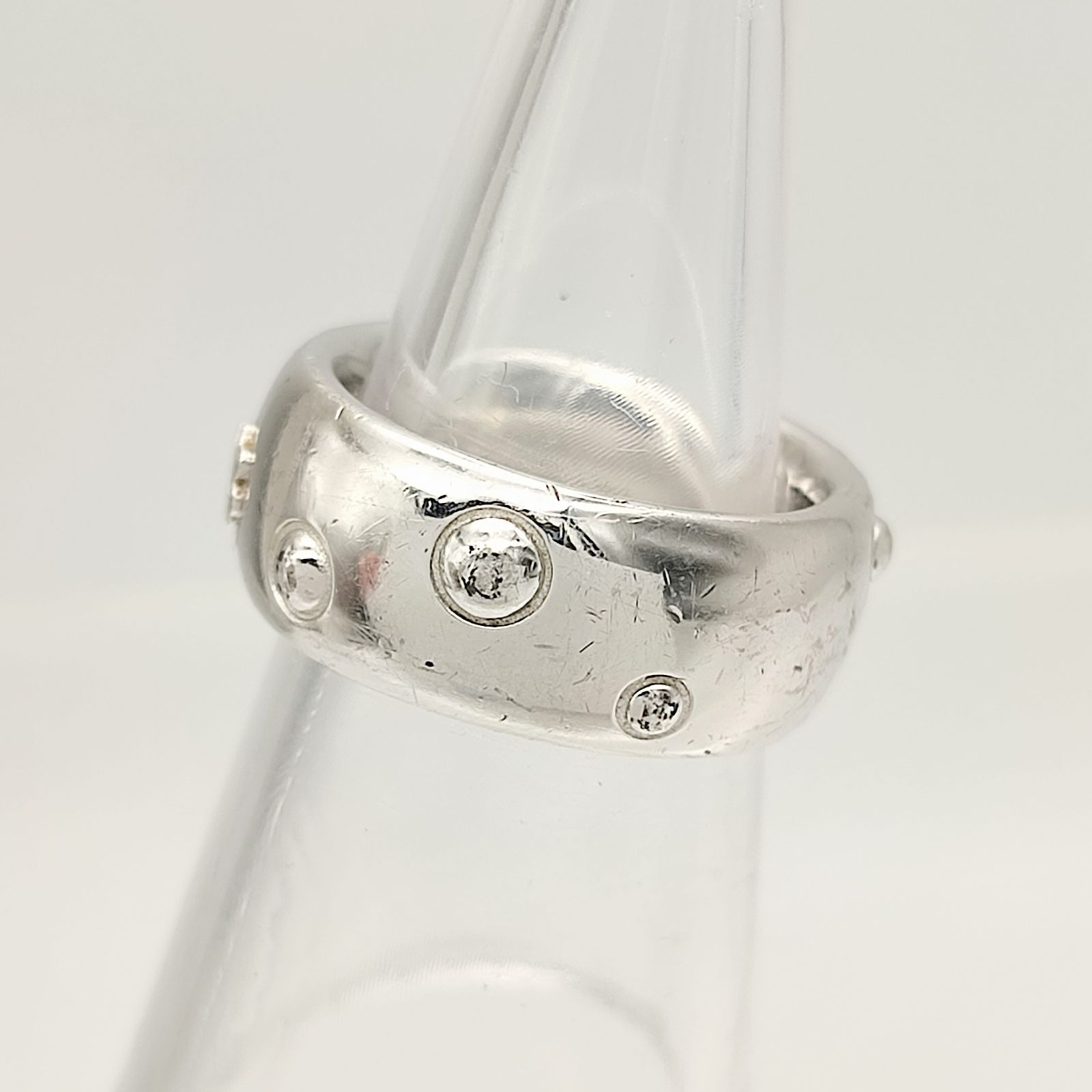 良品　Montblanc シルバー　リング ロゴ入り MONTBLANC SILVER MOTHER-OF-PEARL RING