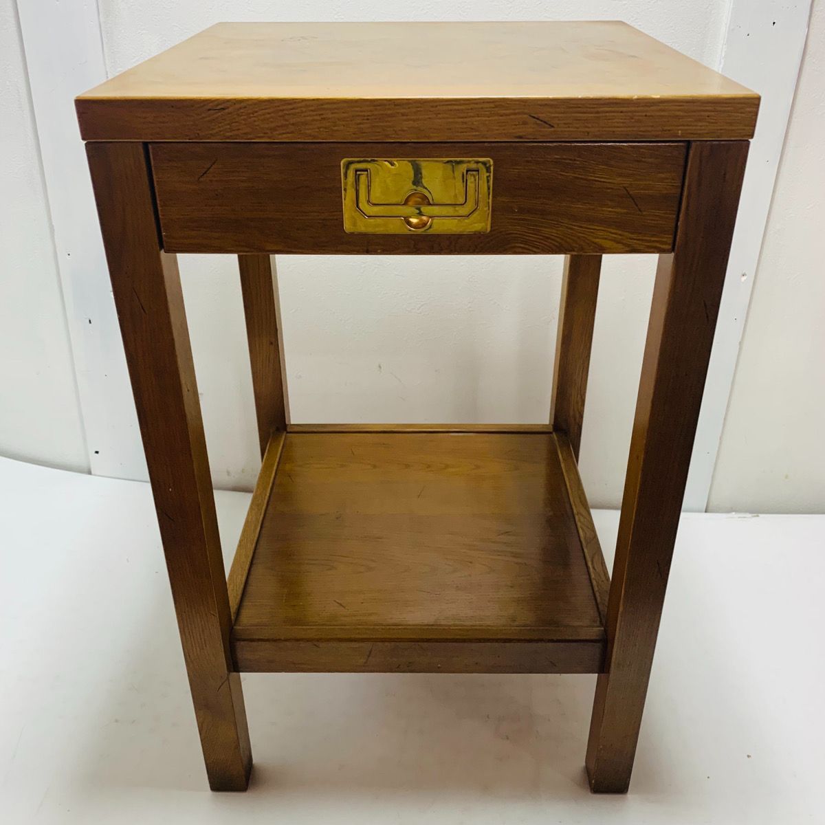 カリモク家具 domani サイドテーブル モーガントン 木製 抽斗 飾り棚