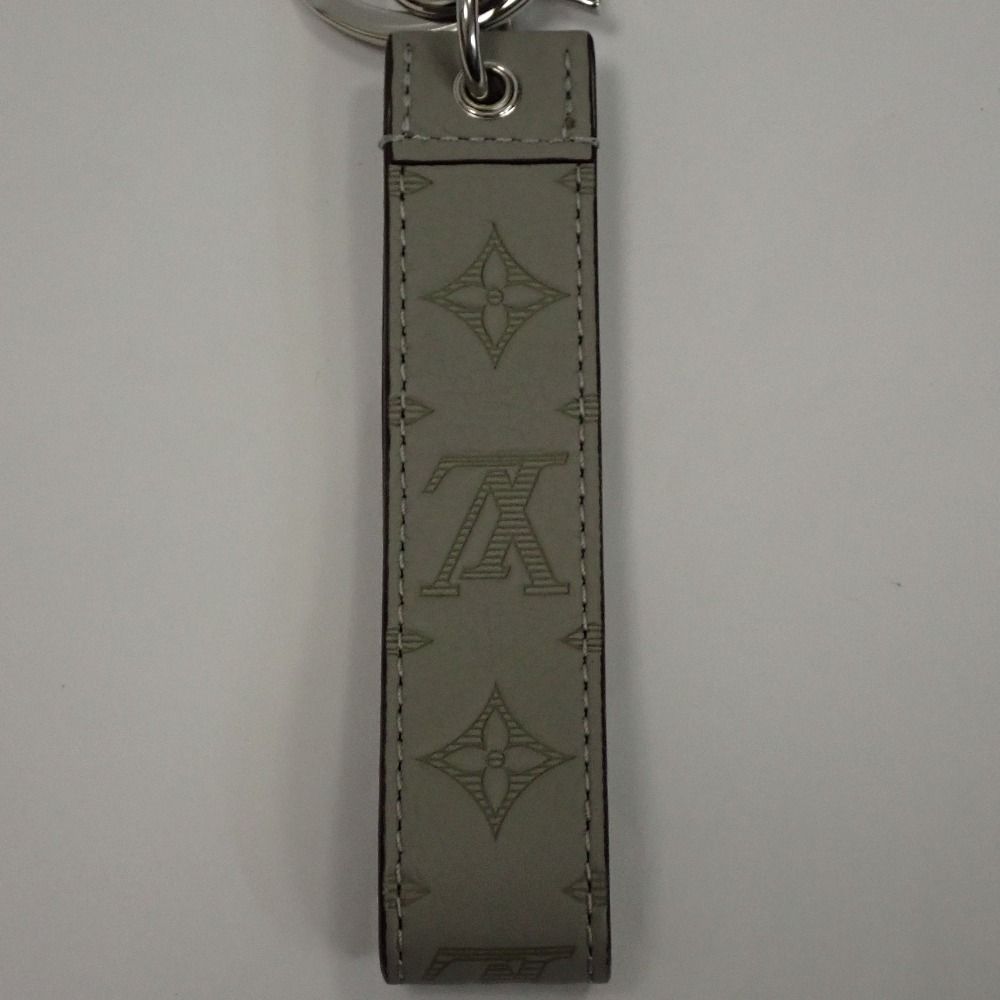 Th 662831 ルイ ヴィトン LVシャドウ ドラゴンヌ M 02579 キーホルダー バッグチャーム 本革 ベージュ LOUIS VUITTON 超