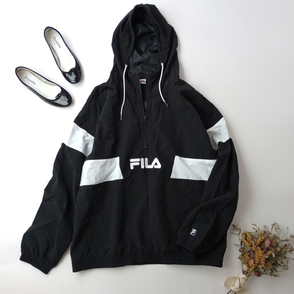 FILA フィラ ナイロン アノラック ジャケット パーカー プルオーバー 