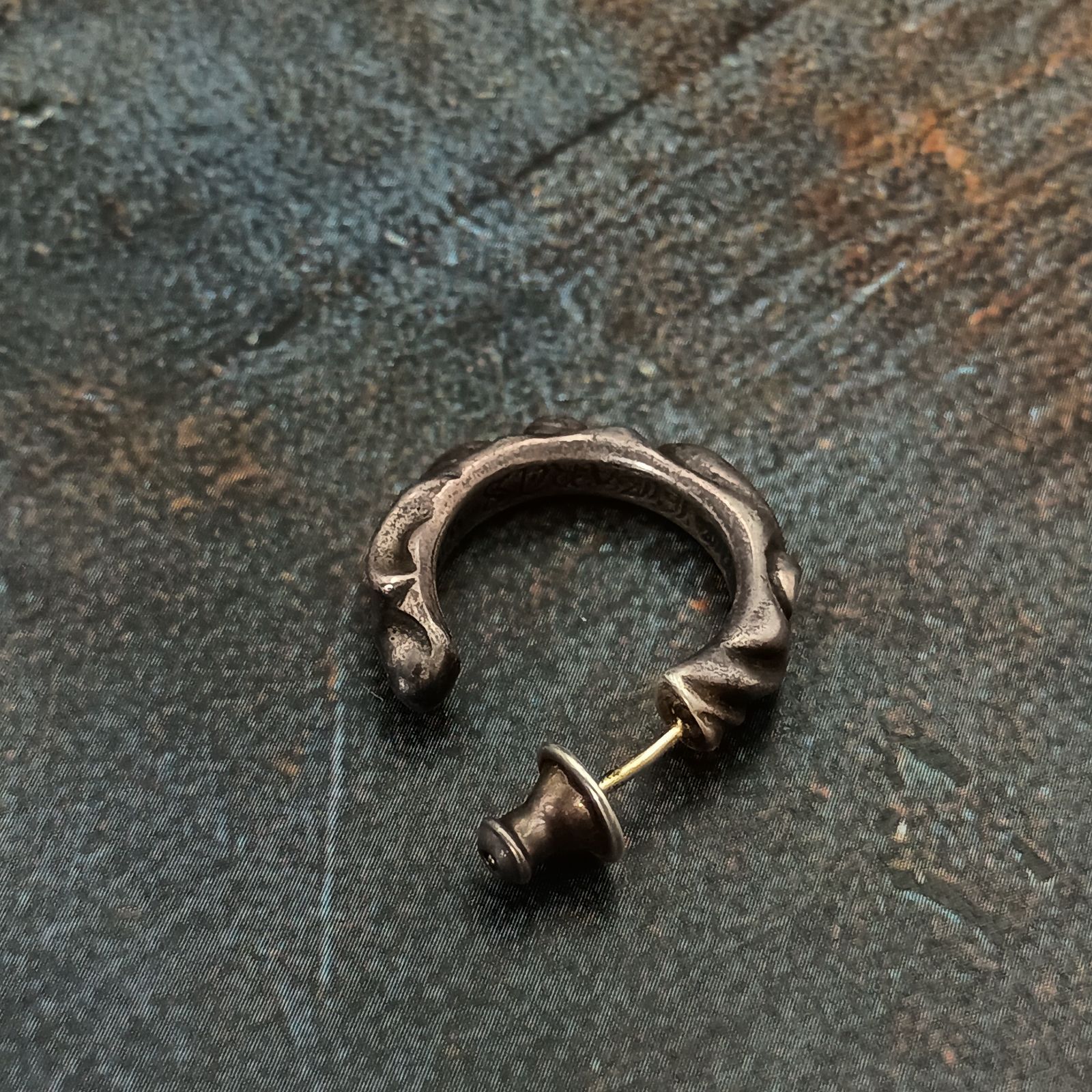 ChromeHearts クロムハーツ スクロール フープピアス 片耳 メンズ