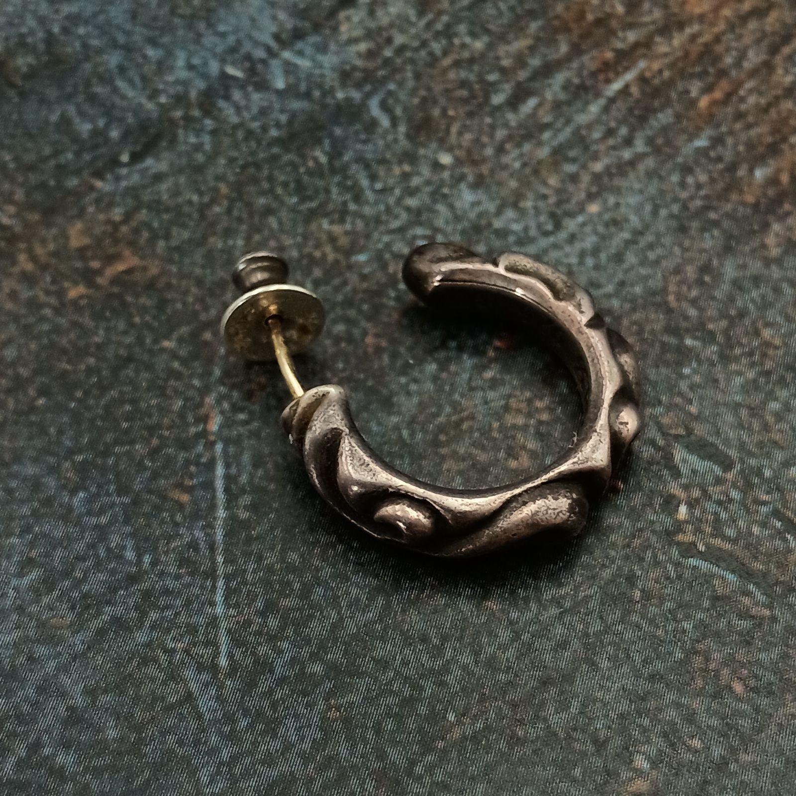ChromeHearts クロムハーツ スクロール フープピアス 片耳 メンズ