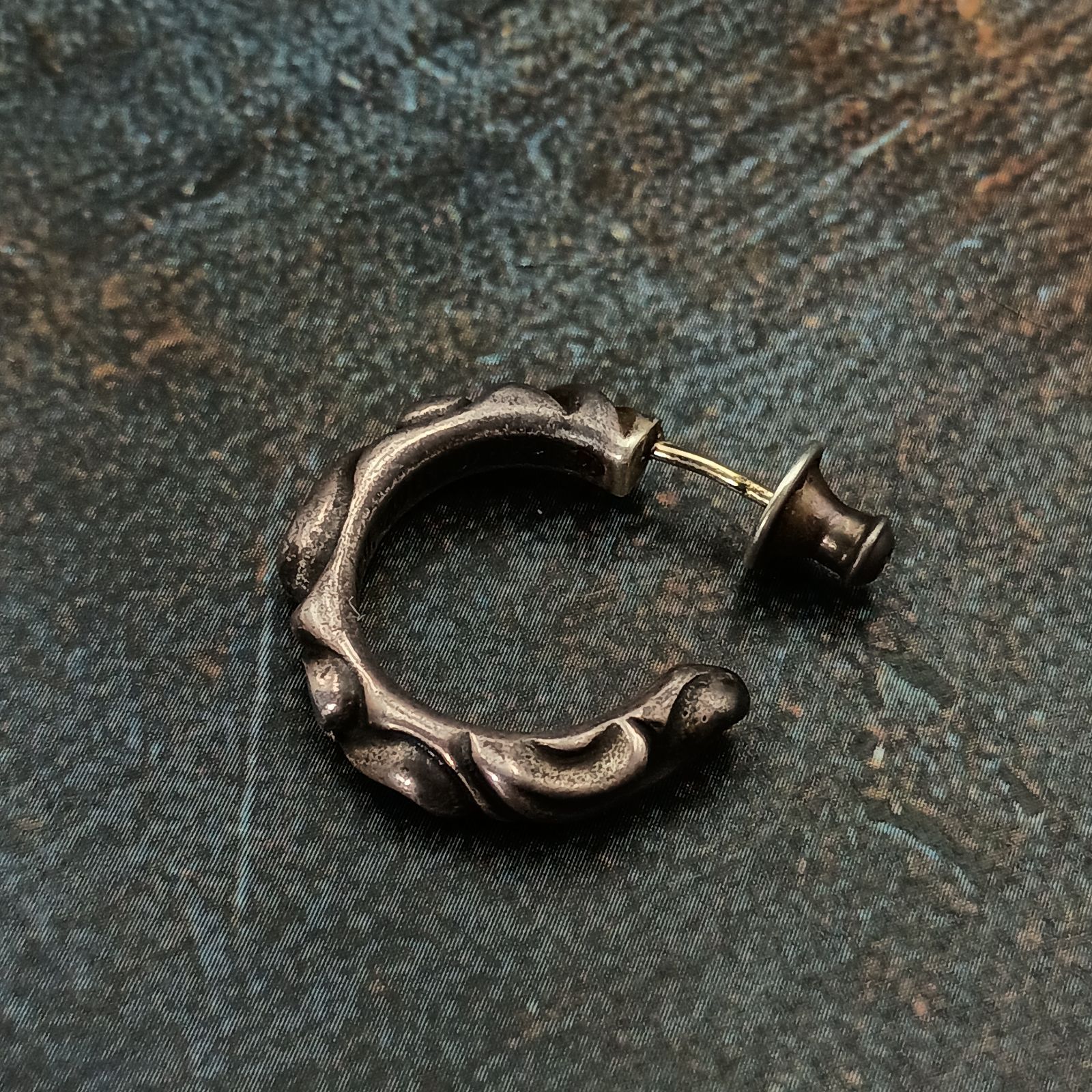ChromeHearts クロムハーツ スクロール フープピアス 片耳 メンズ