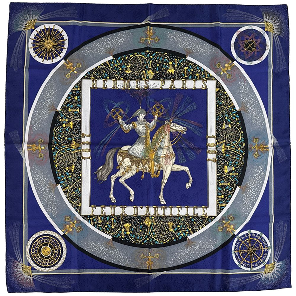 エルメス HERMES スカーフ カレ90 FEUX D'ARTIFICE 技巧の炎