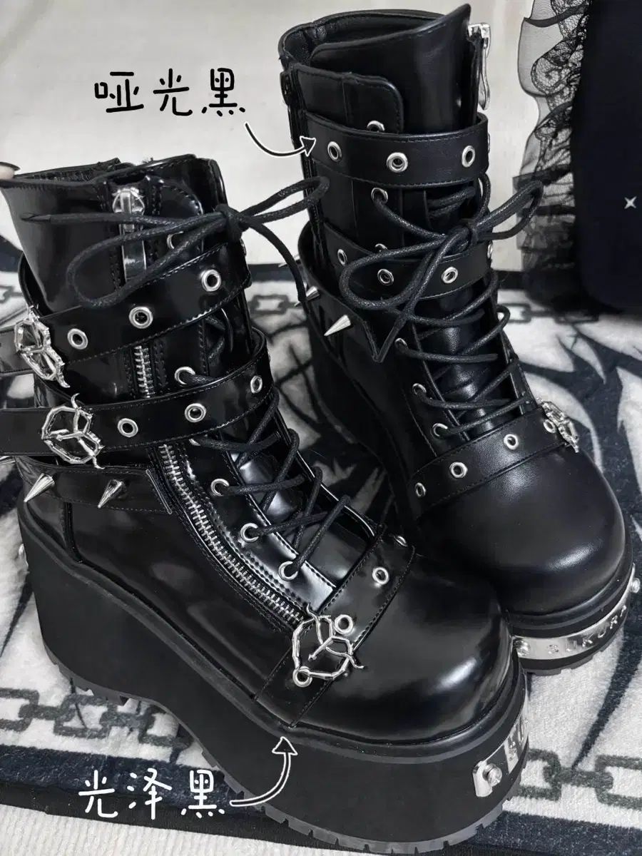 サブカルチャー ゴシック フラットフォーム パンク ブーツ レディース 厚底 ショートブーツ