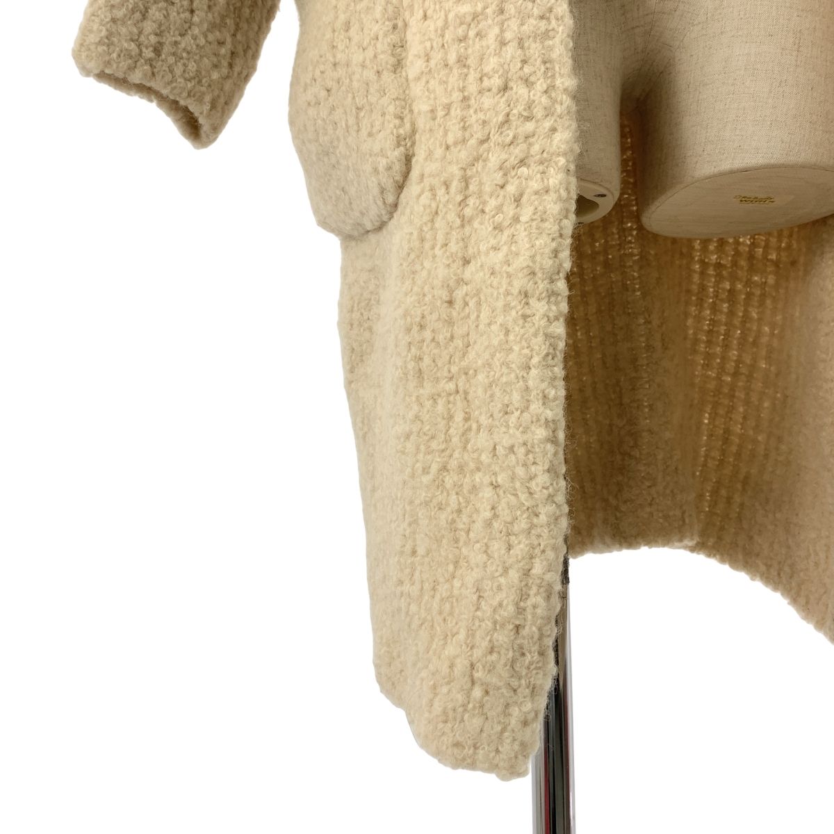  Drawer ドゥロワー 3 Gミラノ編みフーデッドニットコート ベージュ レディース その他 ジャケット アウター