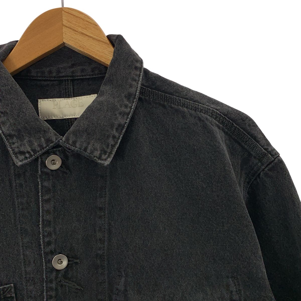 Plage プラージュ 2025 AW coverall デニム カバーオール ジャケット 38 ブラック レディース