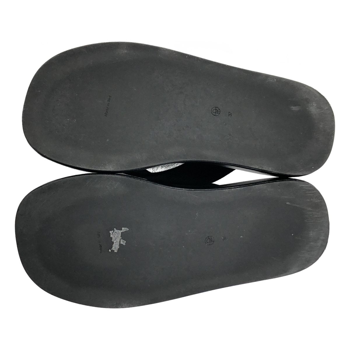  THE ROW ザロウ GINZA THONG SANDAL レザー トングサンダル 37 ブラック レディース その他 靴